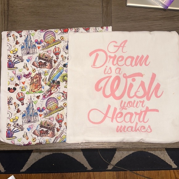 Other - Set of two disney inspired 18x18 pillow covers